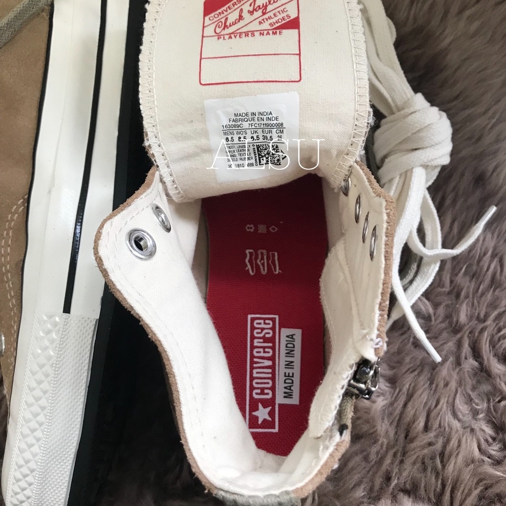 Converse Chuck 70 HI Suede Vellum Tan W AUTHENTIC - Picture 7 of 8